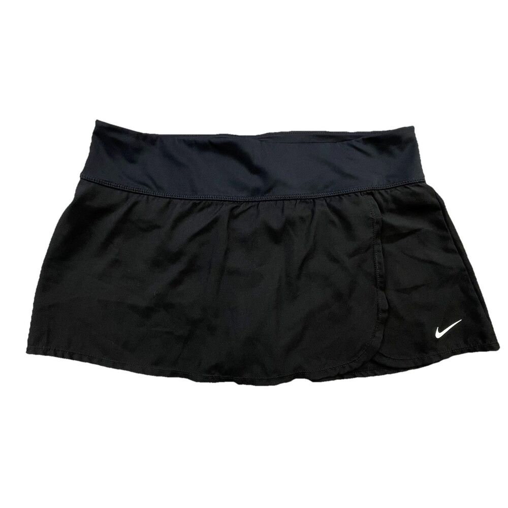 Nike Element Swim Board Skort Woman’s Medium Black Lined Skirt Beach Athletic